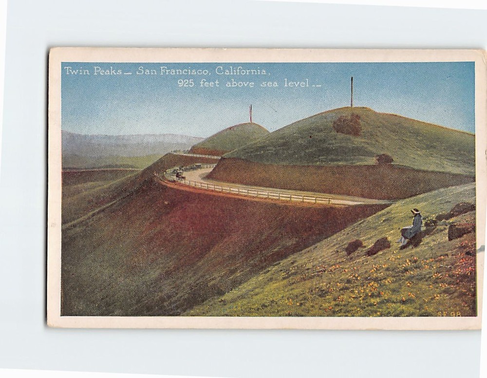 Postcard  Twin Peaks San Francisco California USA