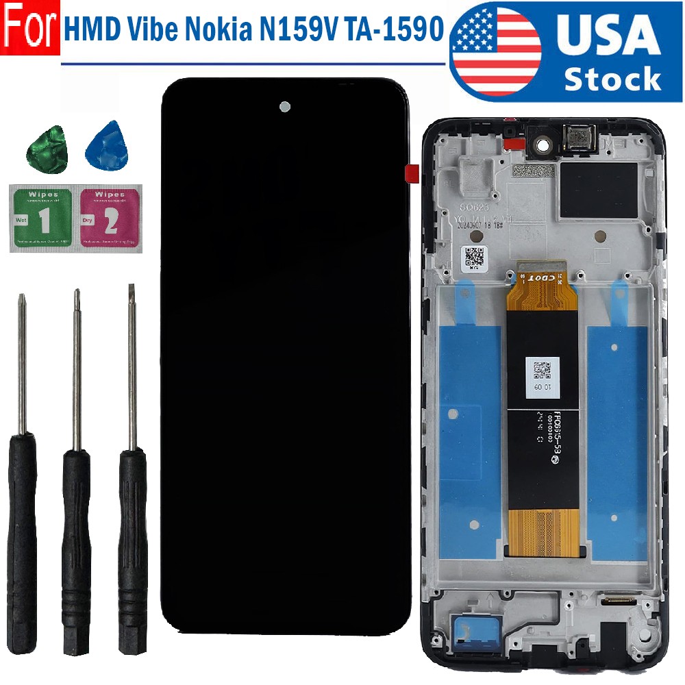 LCD Display Touch Screen Digitizer +Frame Tools For Nokia HMD Vibe N159V TA-1590