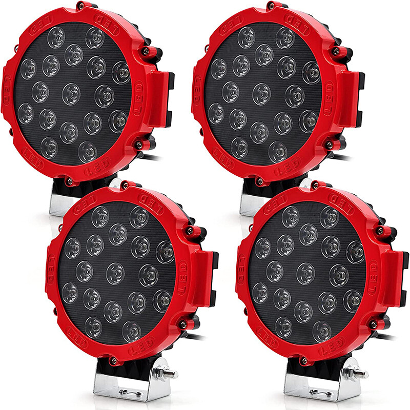 7 inch Round LED Work Light Pods Spot Flood Combo Fog Lamp Offroad Driving Car