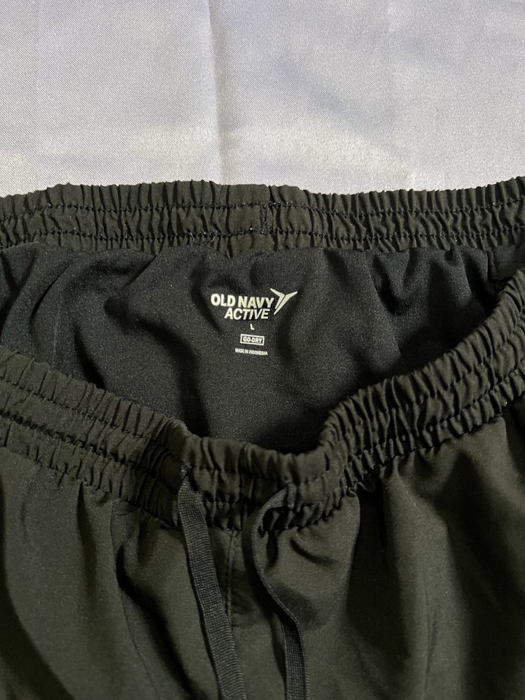 Old Navy Go-Dry Women's Black Athletic Shorts Drawstring Running Training