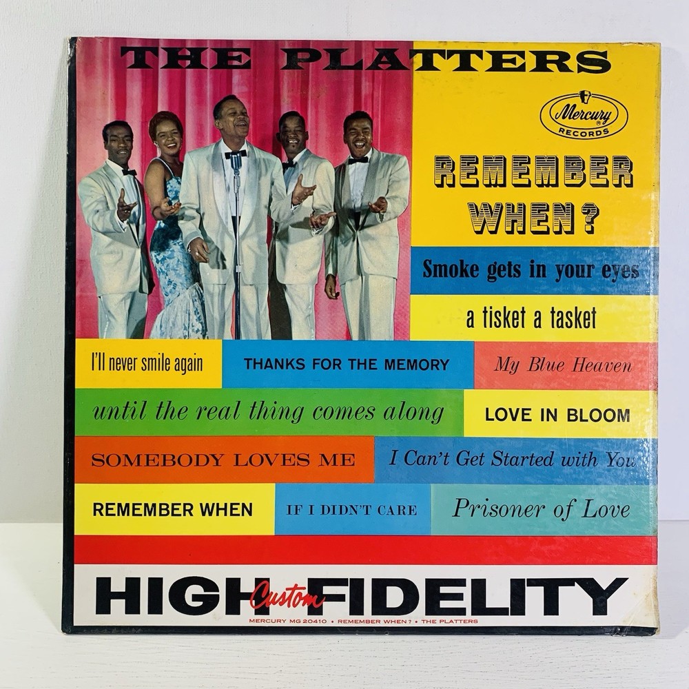 The Platters Remember When LP Record Vinyl Stereo MG 20410 R&B 1950s Vintage