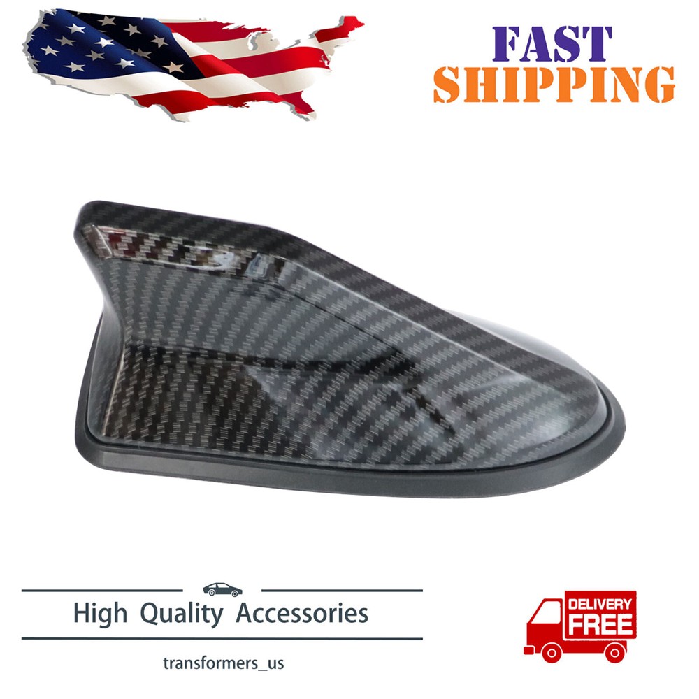 Carbon Fiber Shark Fin Roof Antenna Car AUTO Aerial FM/AM Radio Signal Universal