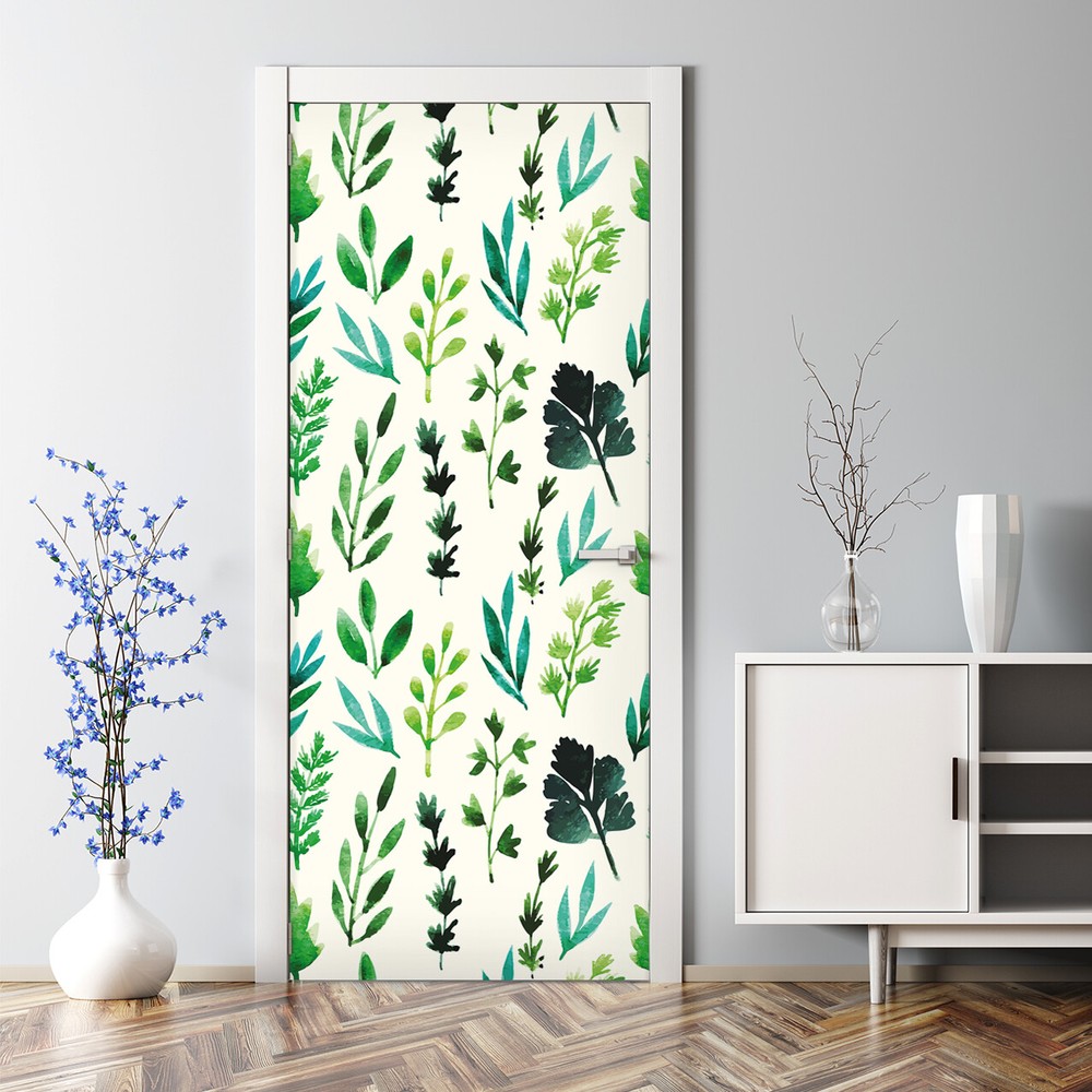 Wildflowers Self-Adhesive Bubble-Free Peel & Stick Door Decal Decor