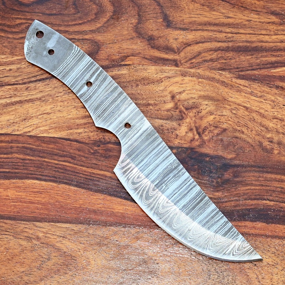 Custom Made Hand Forged Damascus Steel Blank Blade Hunting Knife 2912