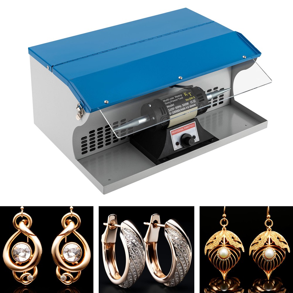 Dust Collector Bench Top Polisher Polishing Buffing Machine Jewelry Making 500W