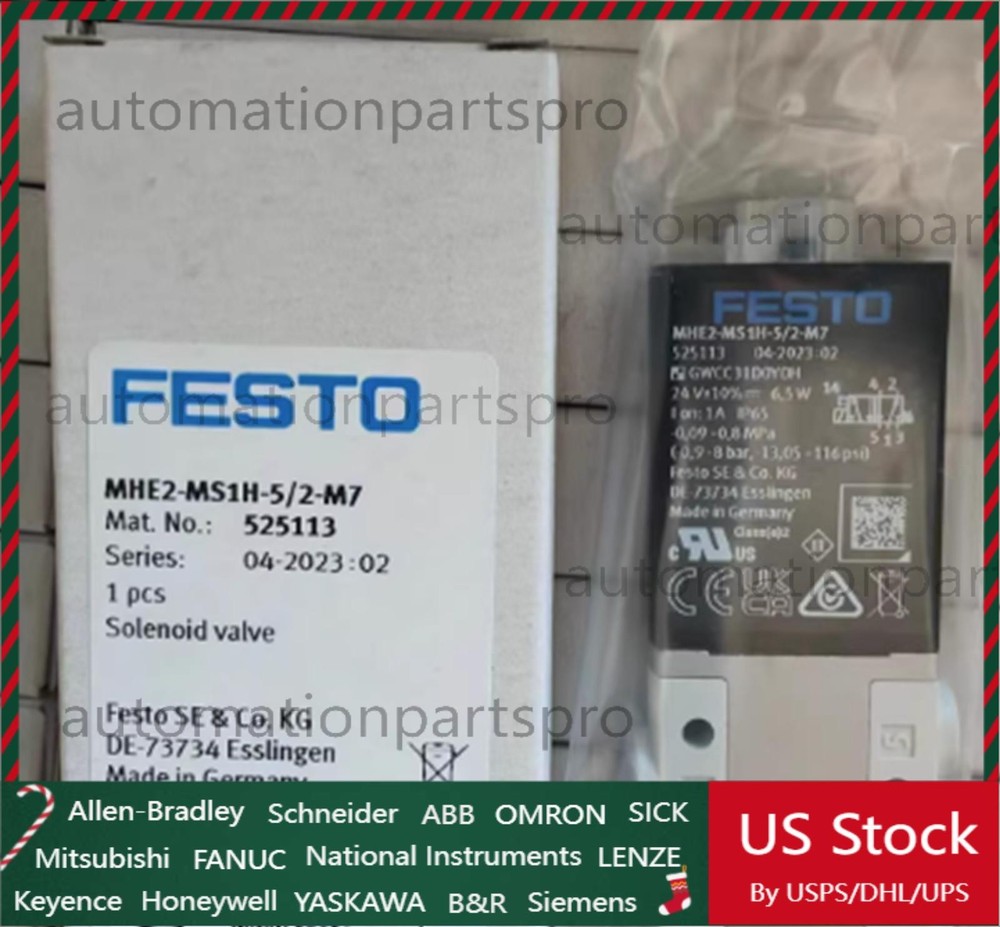 NEW FESTO MHE2-MS1H-5/2-M7 525113 Solenoid Valve