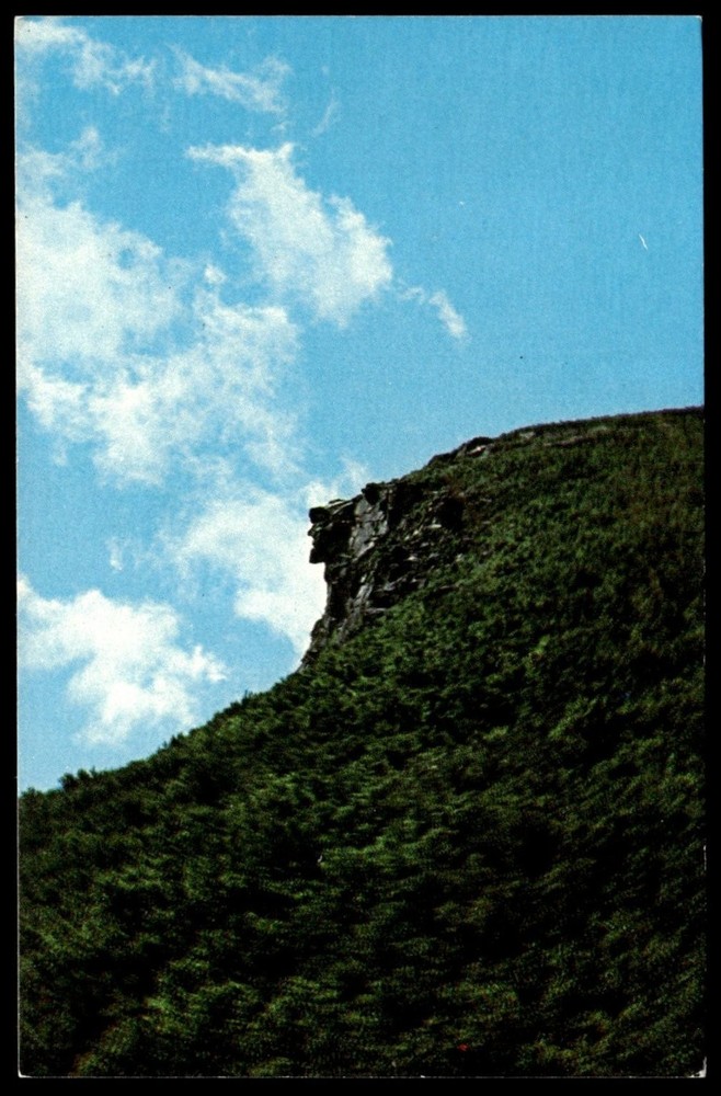 Old Man of the Mountains Franconia Notch New Hampshire Plastichrome Postcard