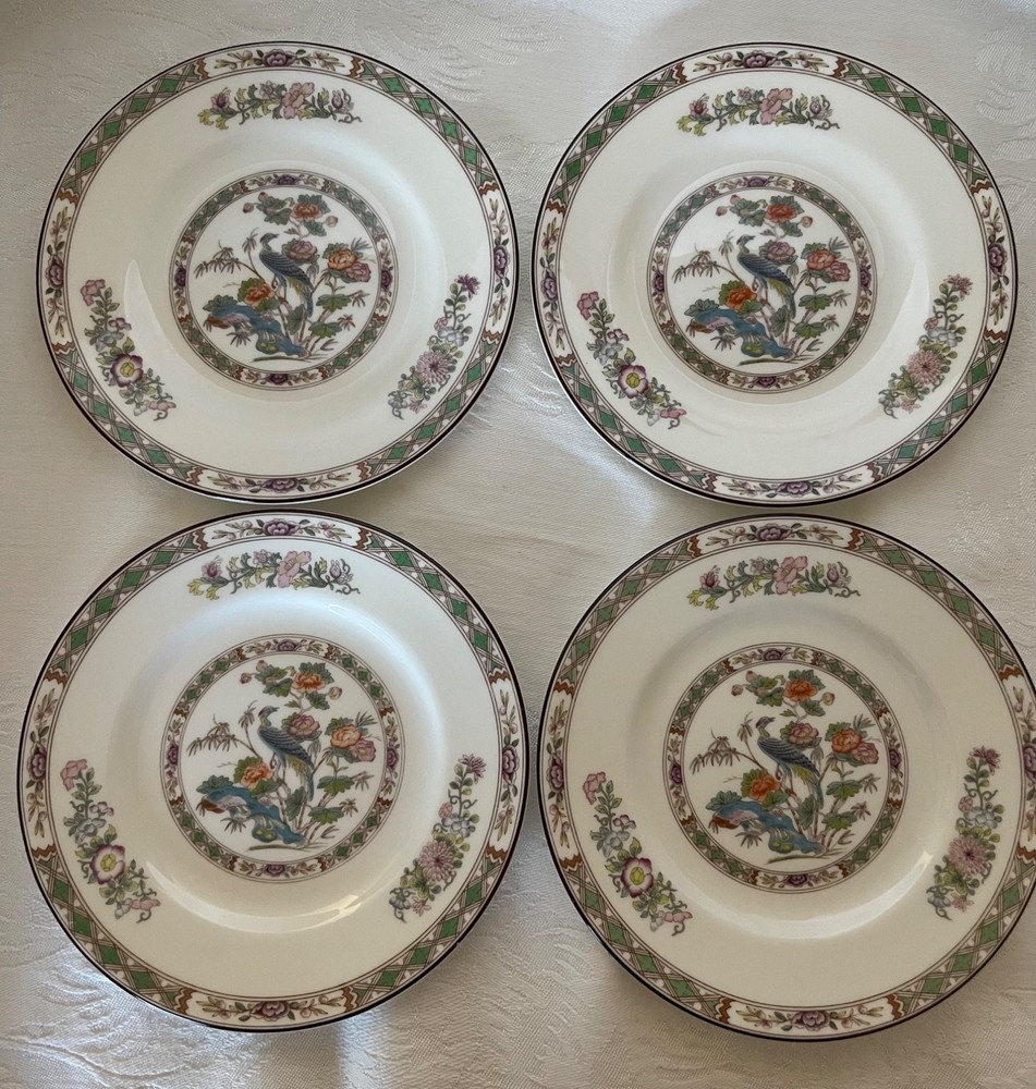 Retired Wedgwood KUTANI CRANE - Set of 4 Bread & Butter Plates - Multiples avail