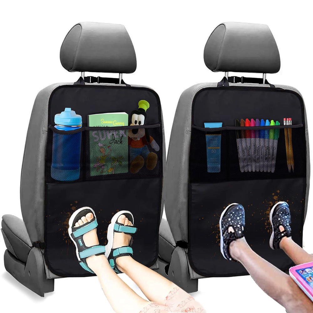 EcoNour Car Back Seat Protector for Child (2 Pack) | Back Seat Cover for Kids...