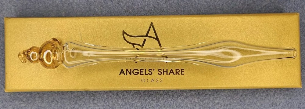Angels Share Glass Pipette Dropper Whisky Water Hand Blown Glass Angel Top Gift