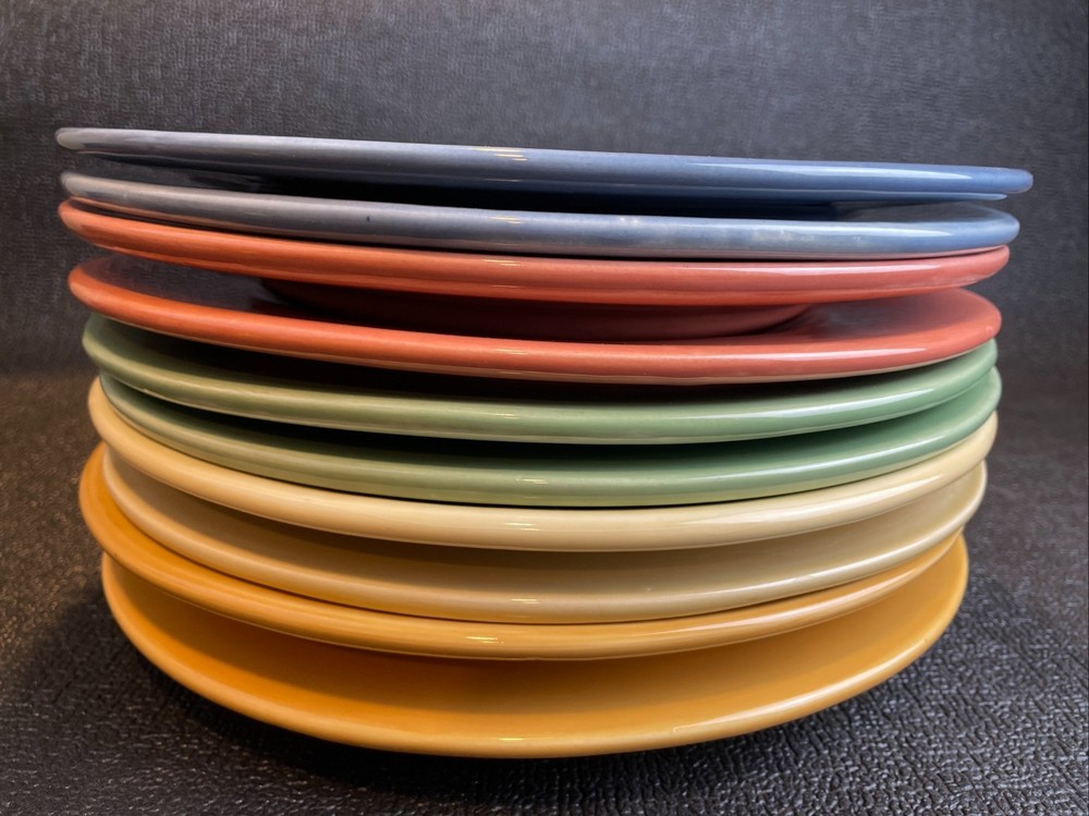 Pottery Barn Sausalito Multiple Colors Dinner Charger Plates 12 3/8