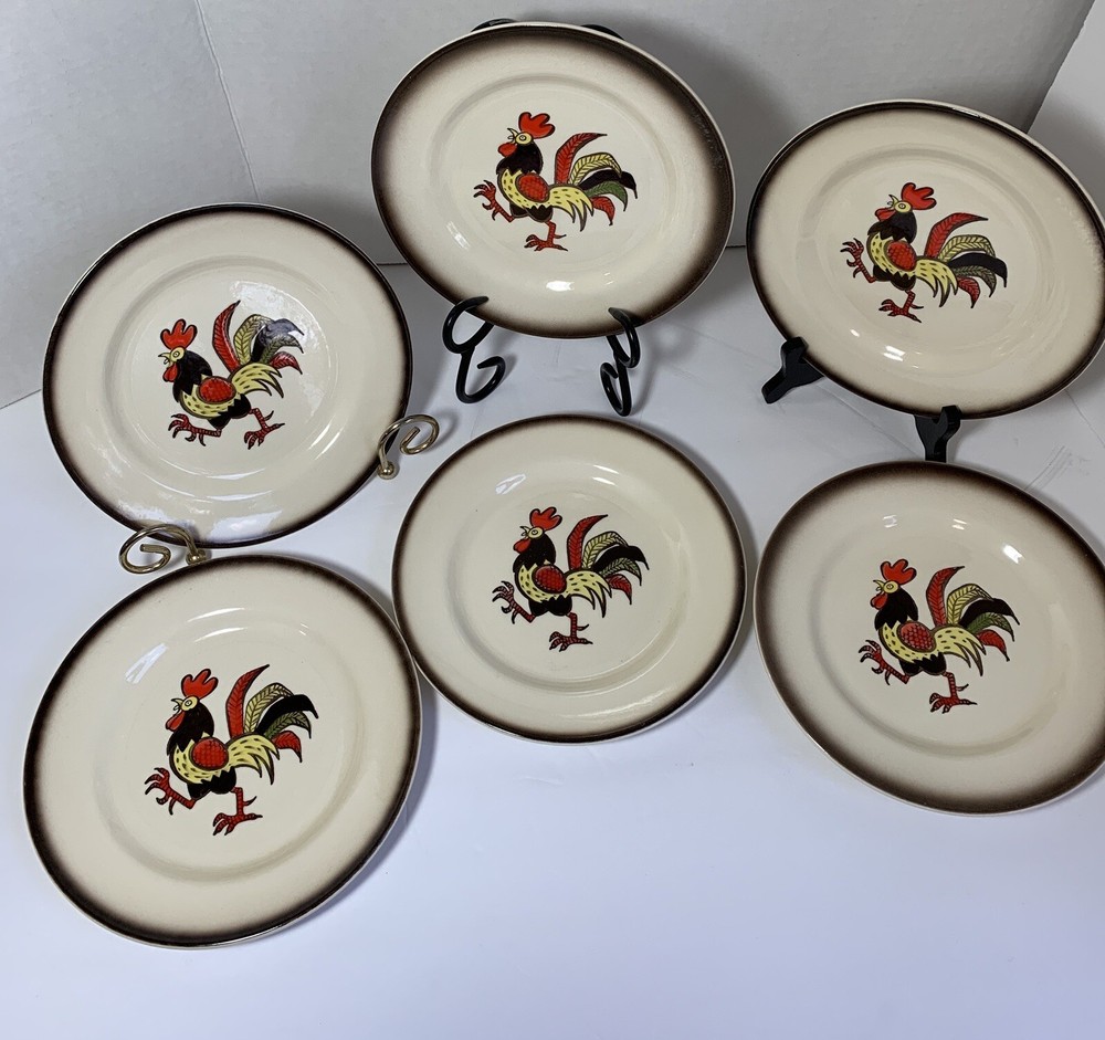 Red Rooster Poppytrail Salad plate 7&1/2