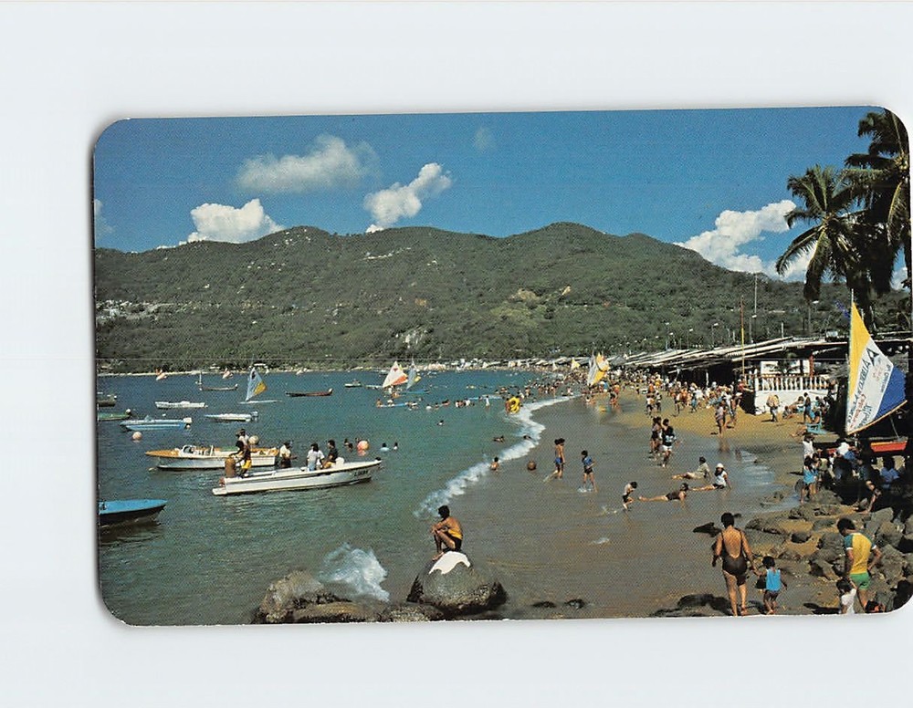 Postcard Puerto Marquez Beach Acapulco Mexico