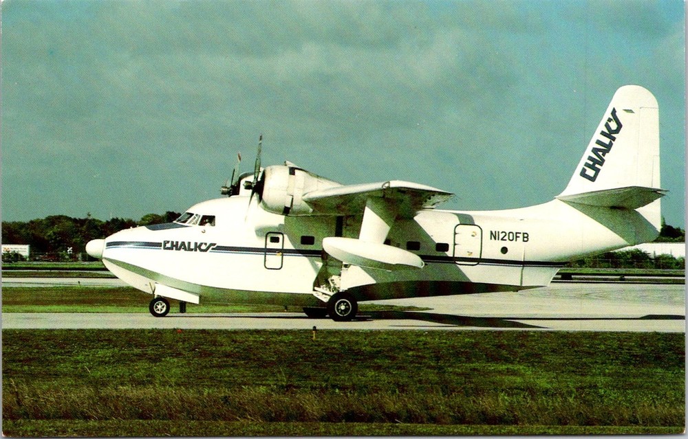 Dr Jim Stamps Postcard Chalics N120Fb International Airline Grumman G 111