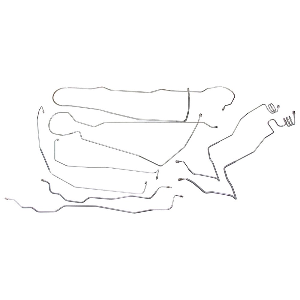 Brake Line Kit Long Bed No Load Valve Power 1981-87 K20 K2500 V2500 Stainless 8p