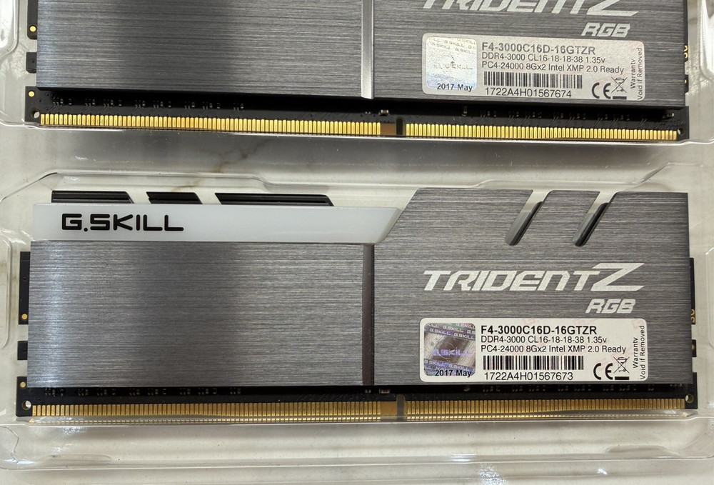 G.SKILL Trident Z RGB DDR4 DIMM 16GB (2x8GB) PC4-24000 RAM Modules