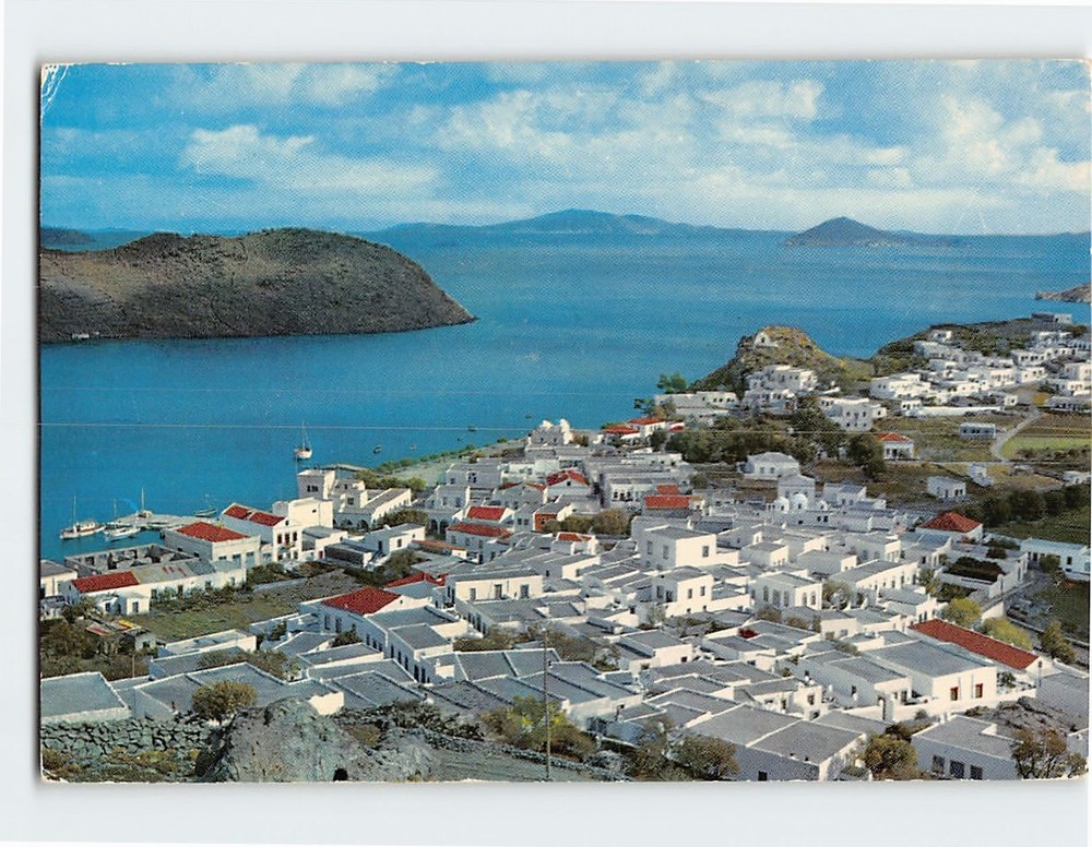 Postcard Scala Patmos Greece