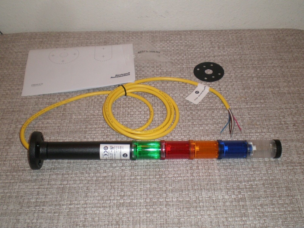 New! Allen Bradley 855D-P00SC20B24Y3Y4Y5Y6Y7 Tower Light Stack Assembly Ser A