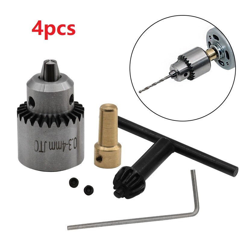 Micro Motor Drill Chuck Clamping Range 0.3-4mm Taper Mounted Mini 3.178mm