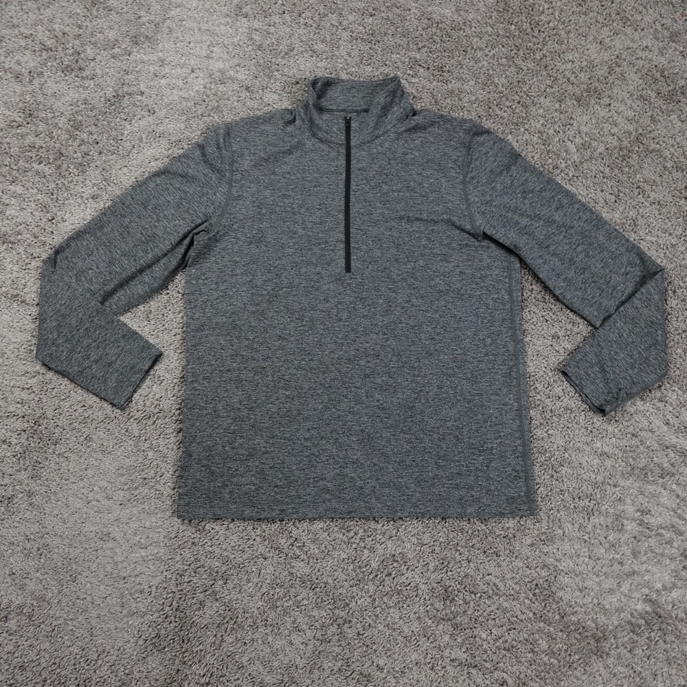 Lululemon Surge Warm 1/2 Zip Pullover Mens Extra Large Silver Heathered