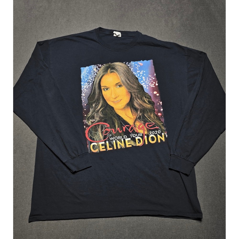 Celine Dion Courage World Tour 2020 Long Sleeve Graphic T-shirt 2XL