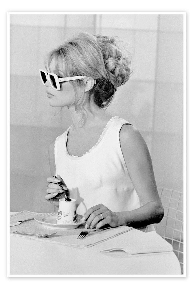 Coffee break Brigitte Matte vintage poster art