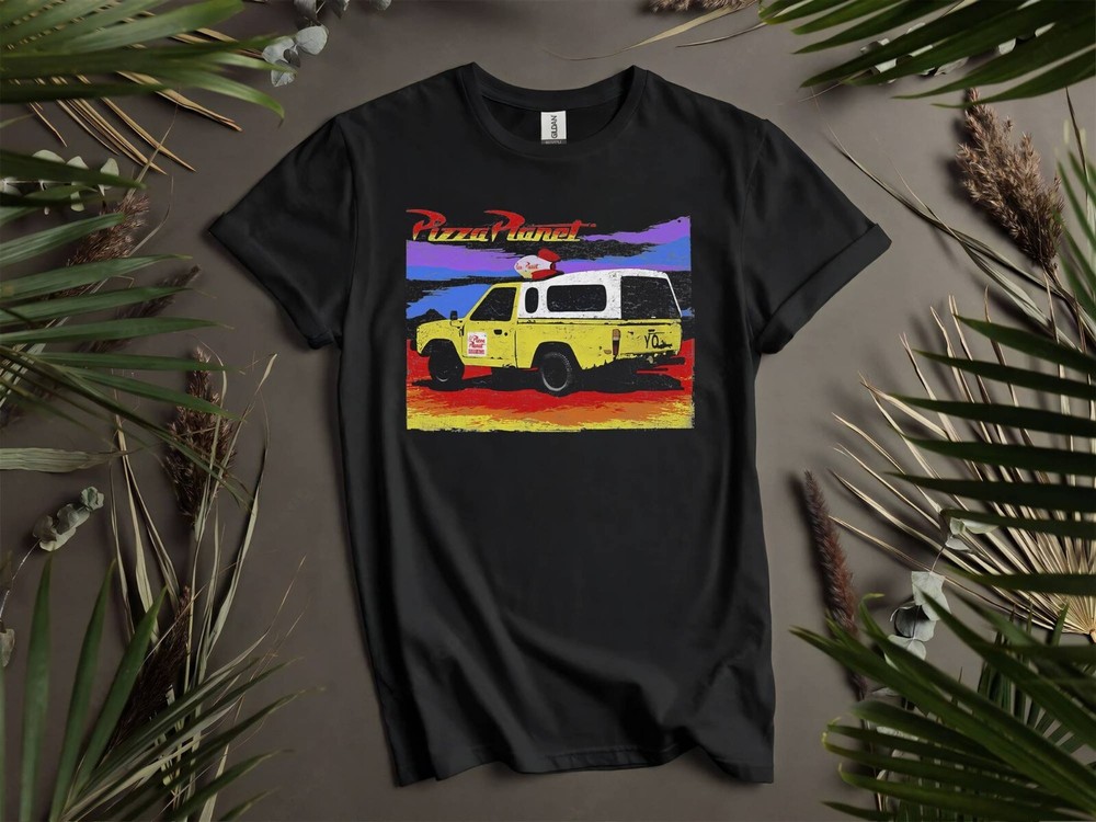 Toy Story Pizza Planet Truck Vintage Distressed Retro Graphic Tee