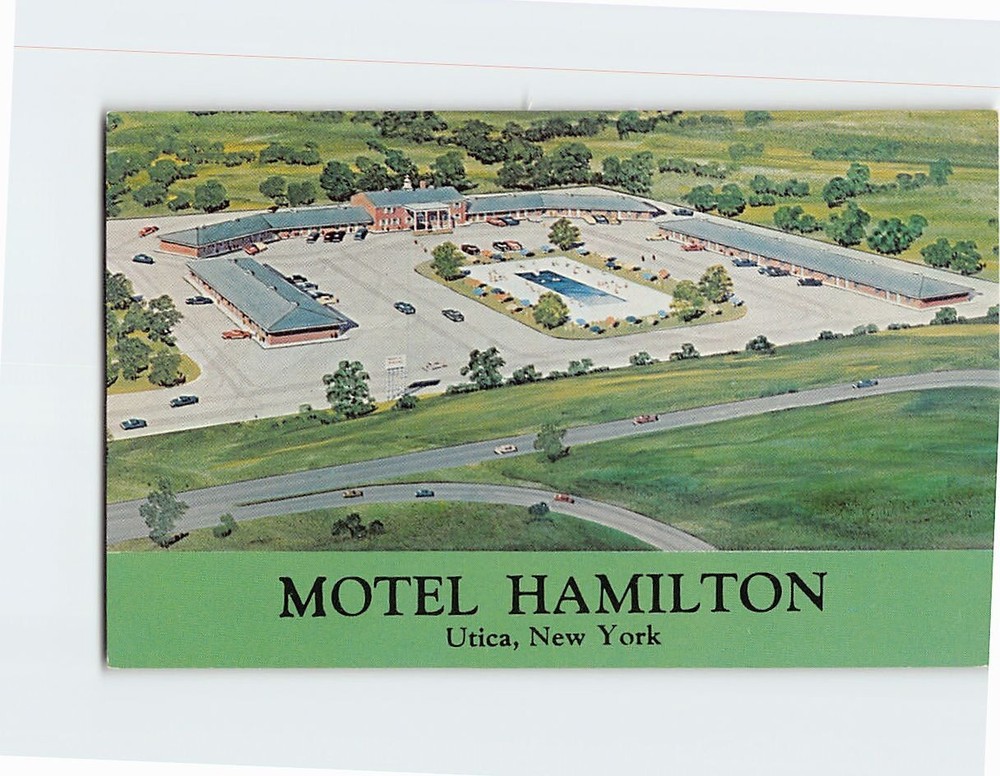 Postcard Motel Hamilton Utica USA