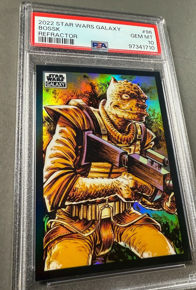 (PSA 10) 2022 Star Wars Galaxy #96, “Bossk” Refractor