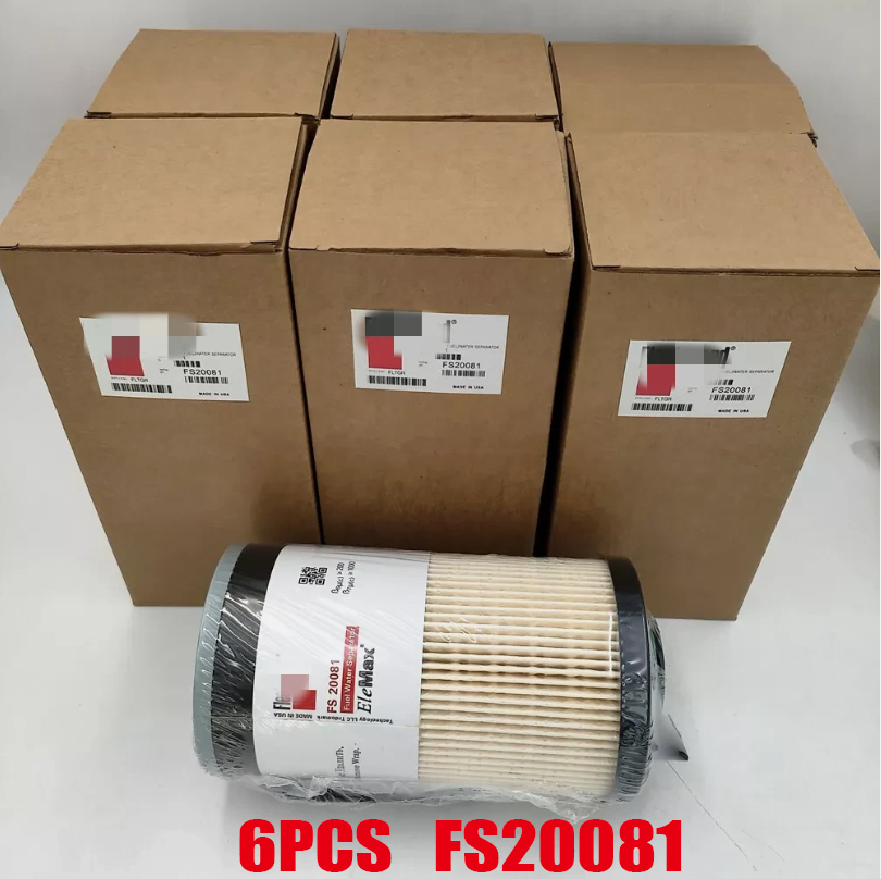 6PCS FS20081 FleetGuard Fuel Filter Water Separator Compatible with Cummins A0000904851