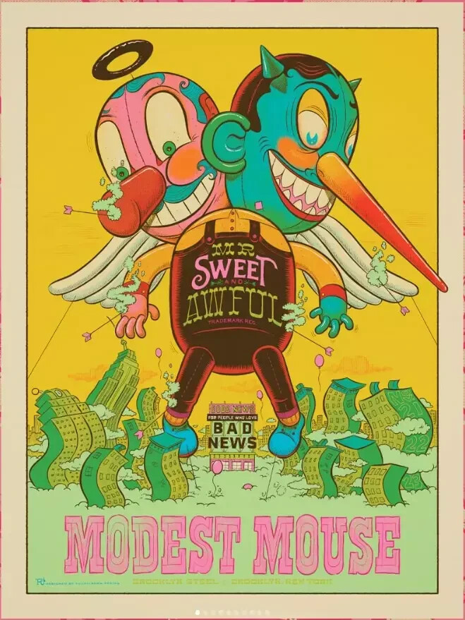 Modest Mouse 2024 Brooklyn Tour Poster - Vintage Home Decor