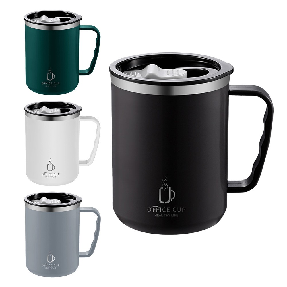 Insulated Coffee Mug Travel Mug Tumbler Cup with Lid and Handle Stainless Steel