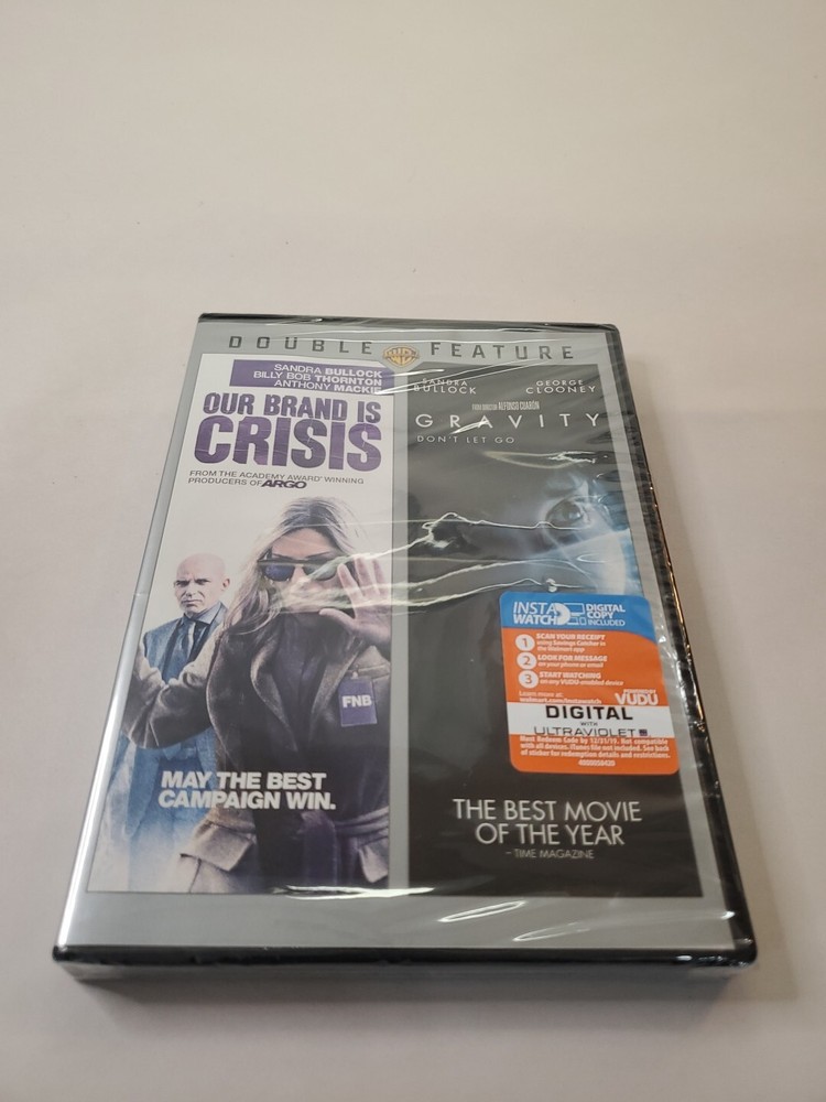 Our Brand Is Crisis + Gravity (DVD, 2015) Sandra Bullock : Double Feature - NEW