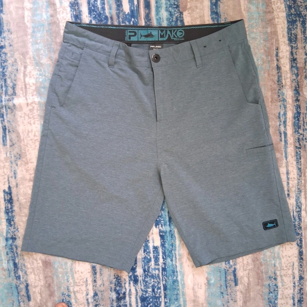 Pelagic Mako Hybrid Shorts Mens 32 (34) Performance Stretch Fishing Outdoor Surf