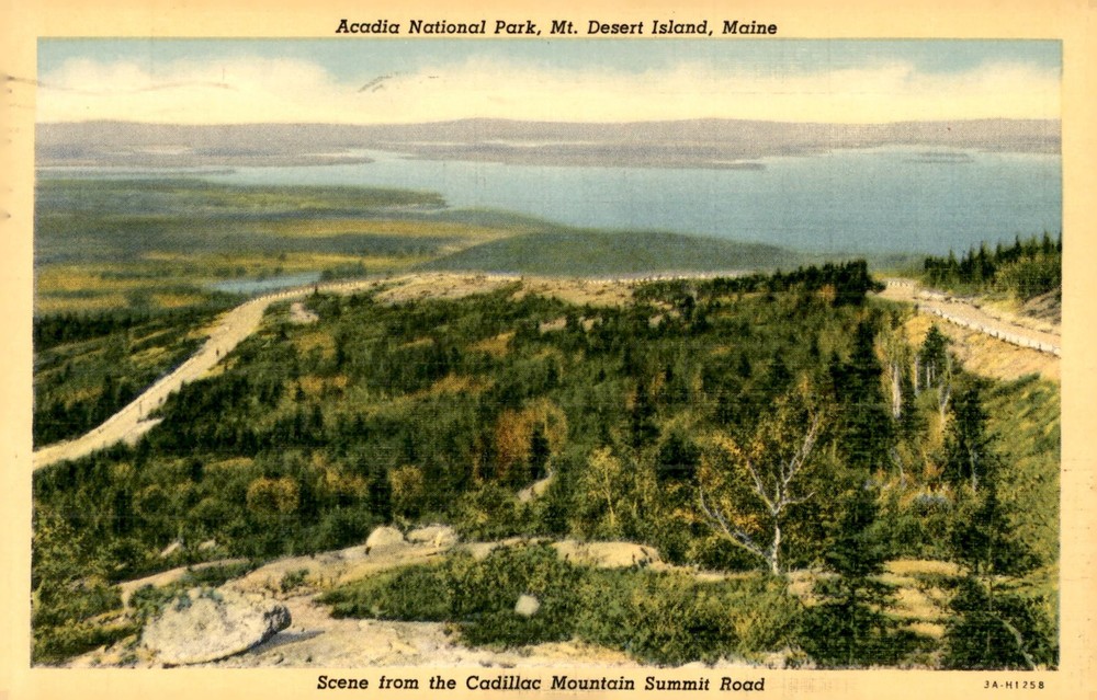 Acadia National Park, Mt. Desert Island, Cadillac Mountain, Maine, Postcard-image