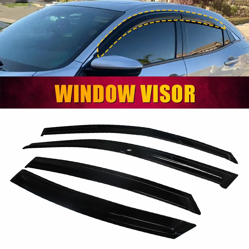 Fits 16-21 Honda Civic Sedan 4Door Window Visors Rain Sun Guard Vent Gurad 4X M