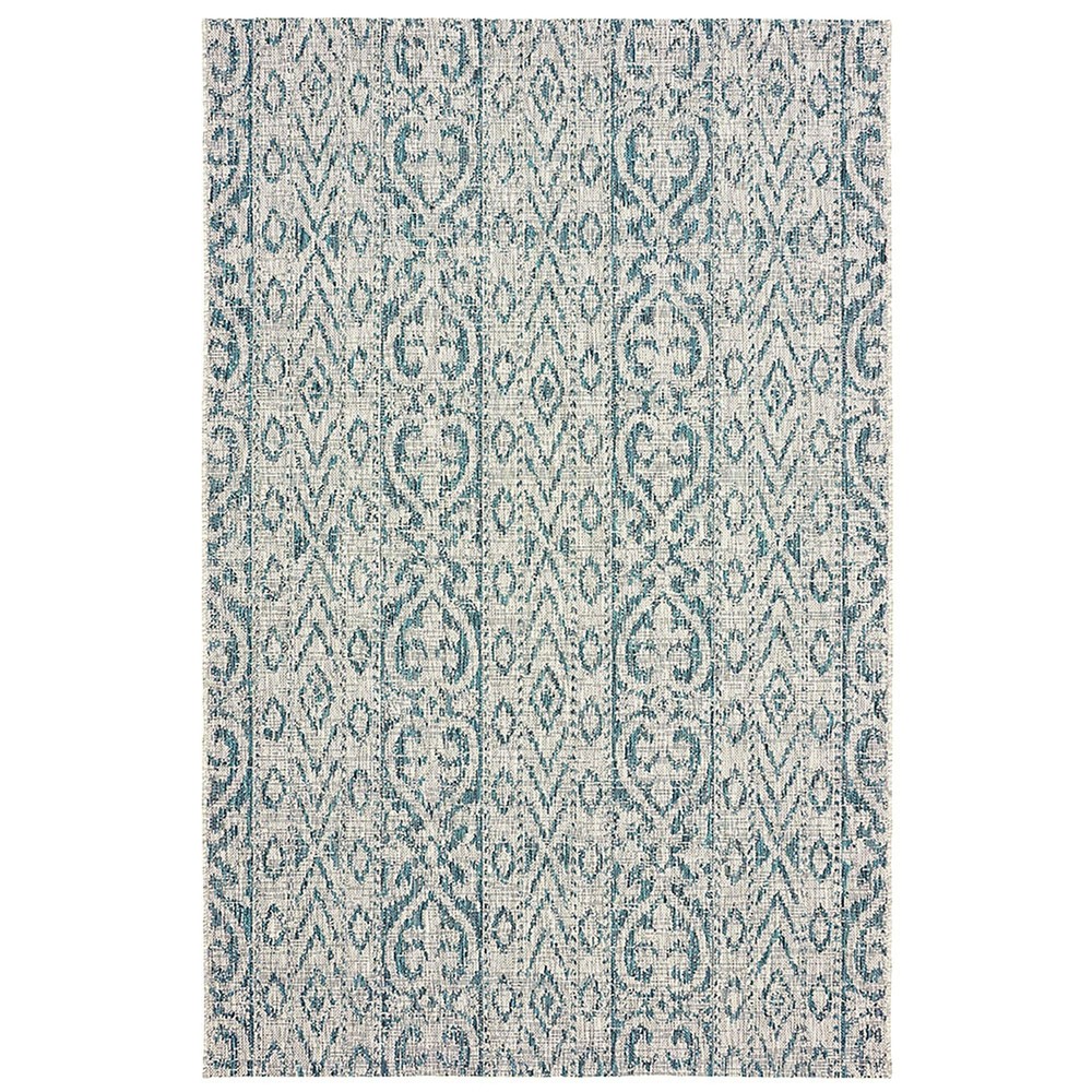 LR Home Sunshower 5x8 Indoor/Outdoor Area Rug for Home Decor | Damask Large S...