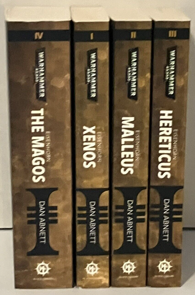 Warhammer 40K Eisenhorn Trilogy + Xenos Malleus Hereticus Magos Dan Abnett PB
