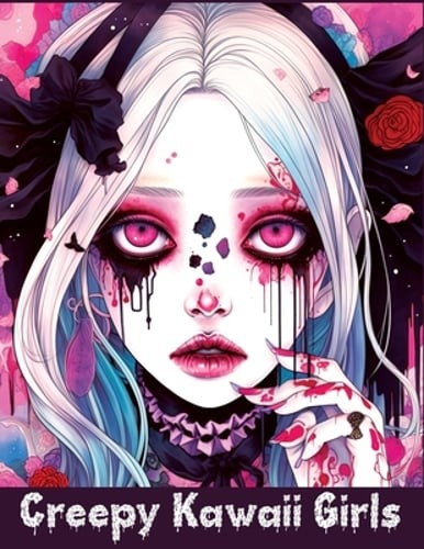 Creepy Kawaii Girls: A Coloring Book of Cute and Spooky Characters for Stress