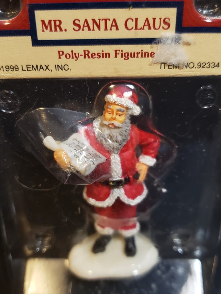 Lemax Christmas Village Santa Claus Figurine 92334 with Checklist  