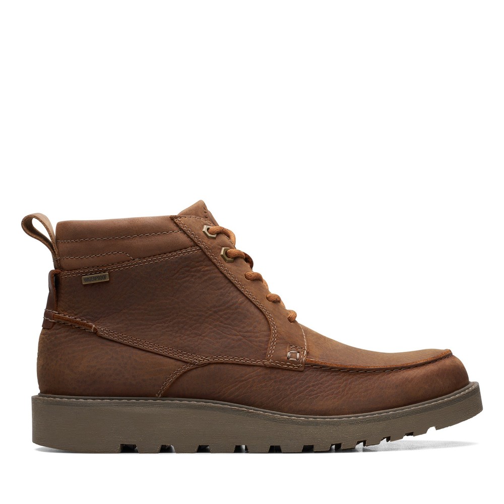 Clarks Hinsdale Mid Mens Brown Leather Lace Up Dress Boots Size 9.5