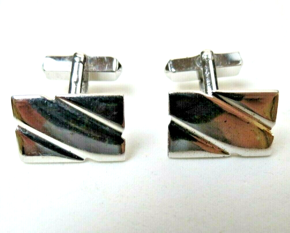 Swank Mod Sterling Silver Estate Vintage Cufflinks 9 grams