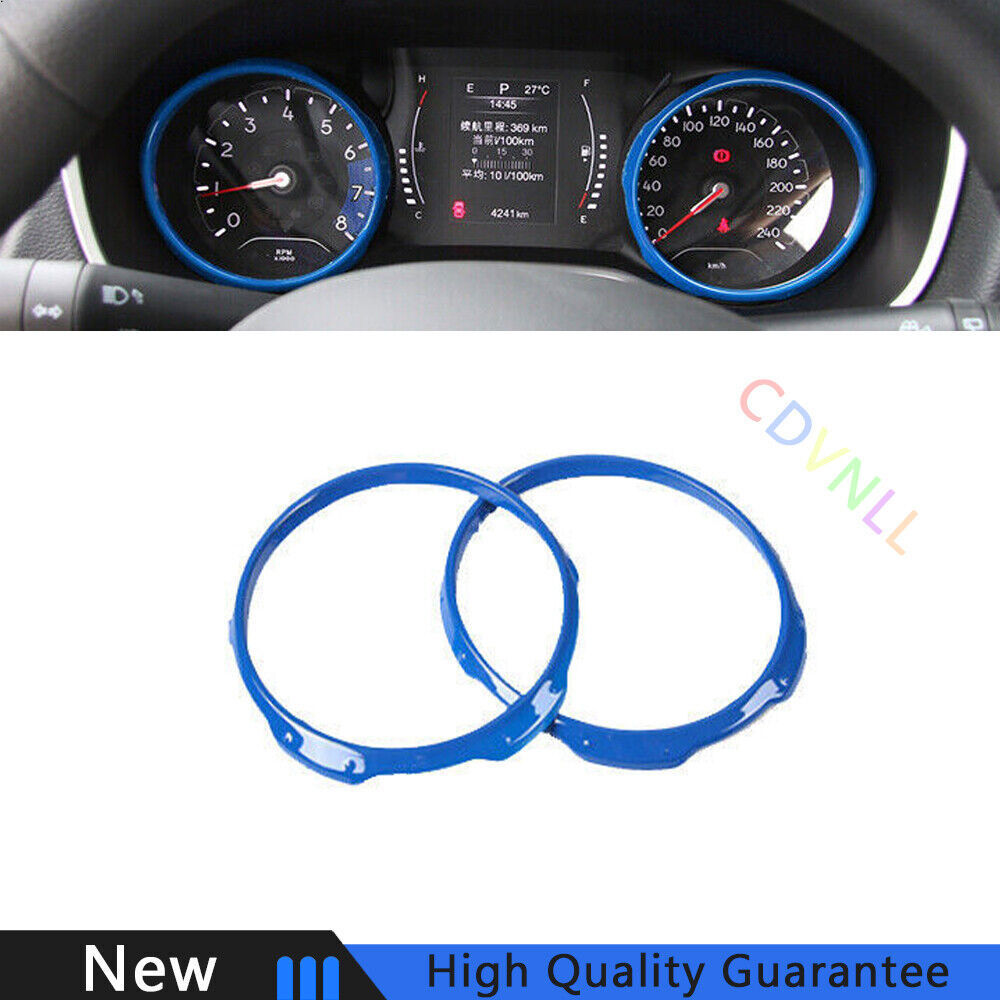 Fit For Jeep Compass 2017-2020 Bright Blue Car Dashboard Frame Decor Cover Trim