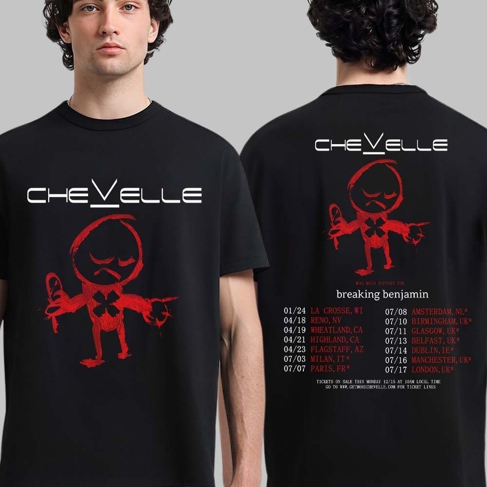Chevelle World Tour 2026 Schedule Dates Two Sided T-Shirt