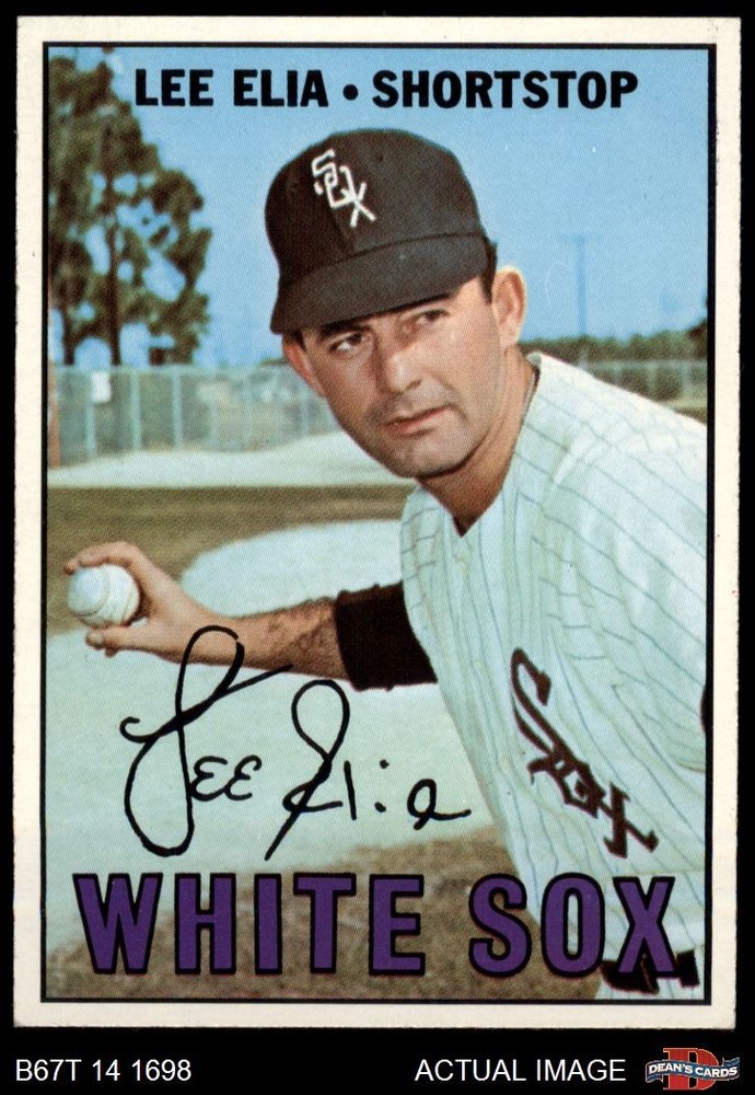 1967 Topps #406 Lee Elia White Sox DOUBLE-PRINT 5.5 - EX+