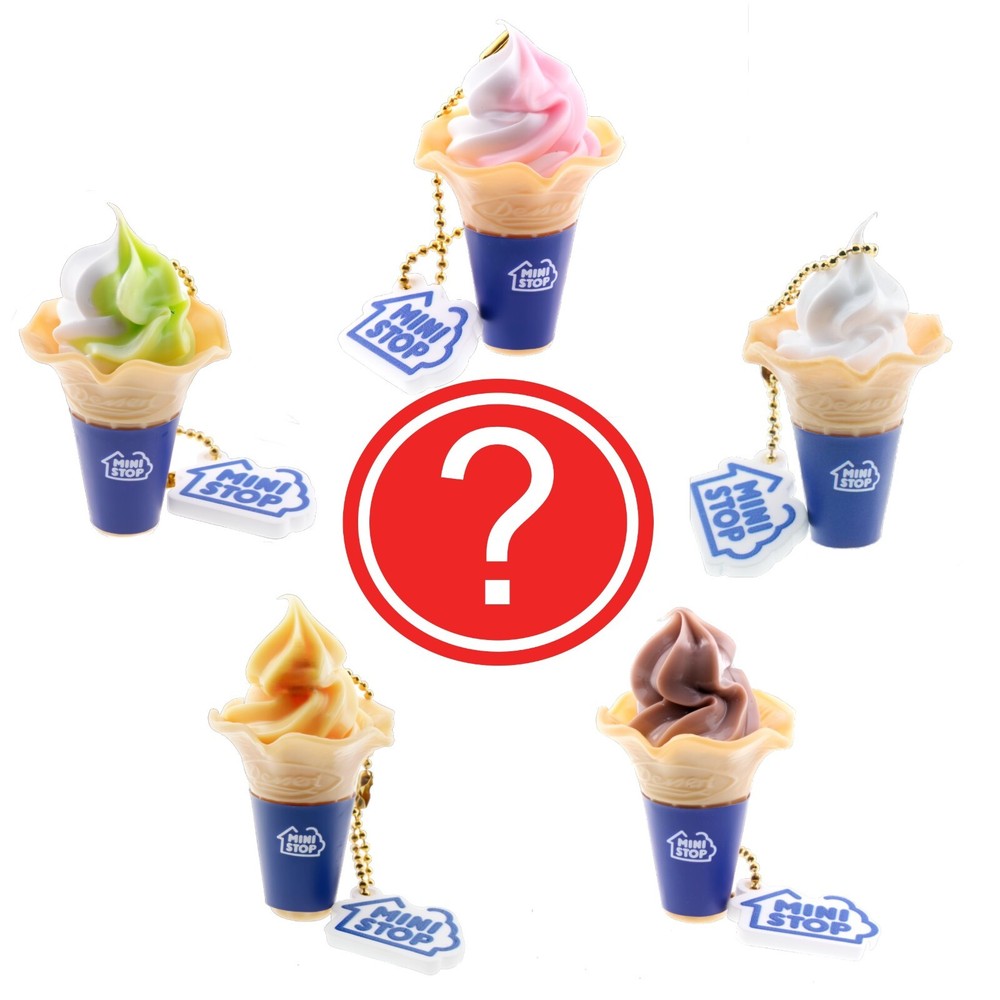 Random Mini Stop Ice Cream Cone Gashapon Food Keychain Charm Japan Capsule Toy