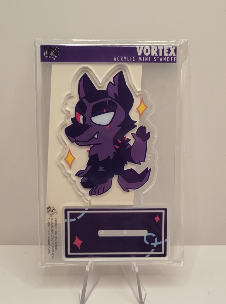 Helluva Boss Vortex Tex Acrylic Mini Standee Vivziepop Sharkrobot Shark Robot
