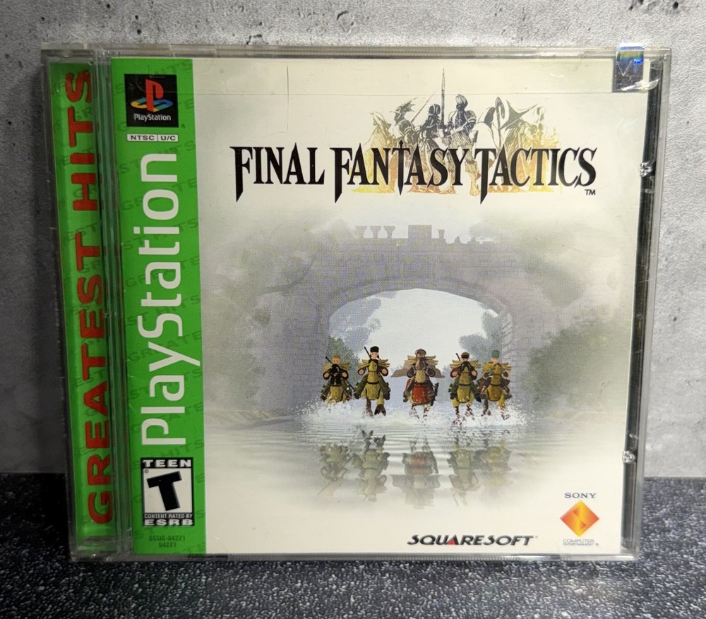 Playstation 1 PSone PS1 - Final Fantasy Tactics Complete in Case CIB Green Label