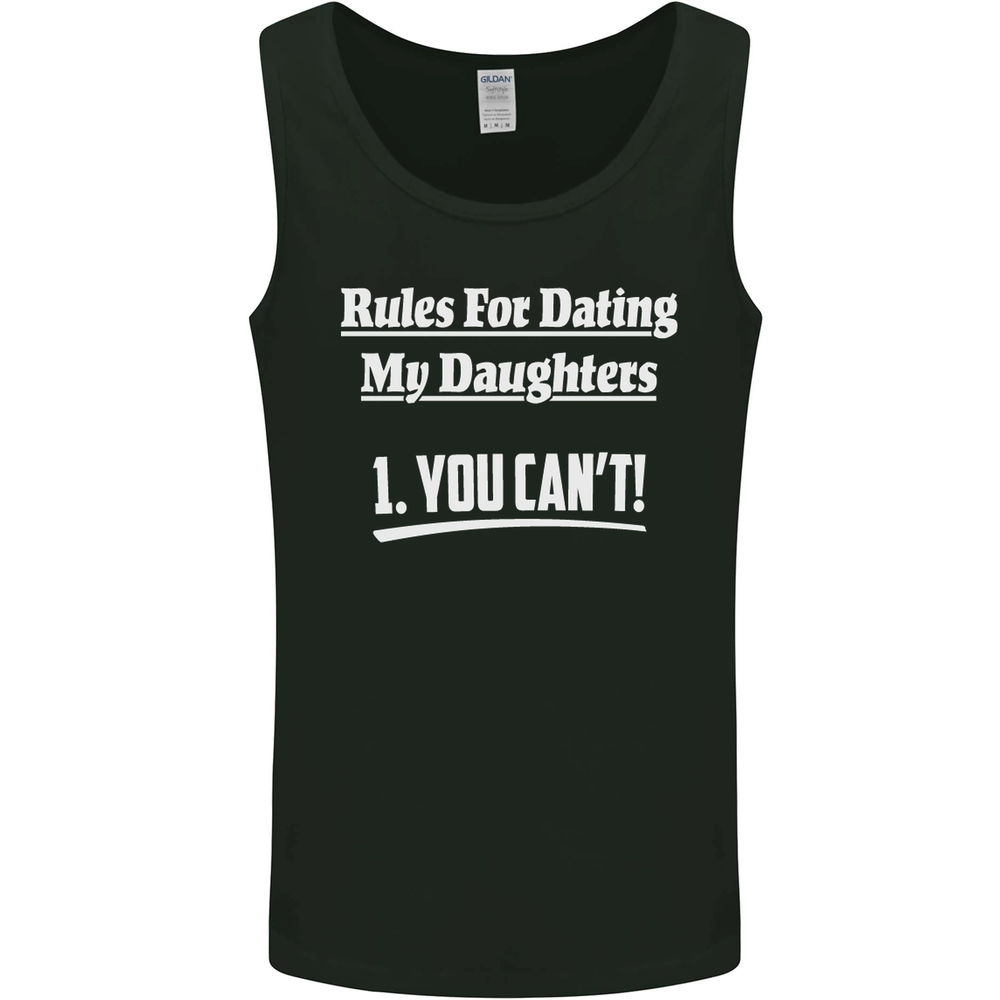 Rules for Dating My Daughters Fathers Day Mens Vest Tank Top