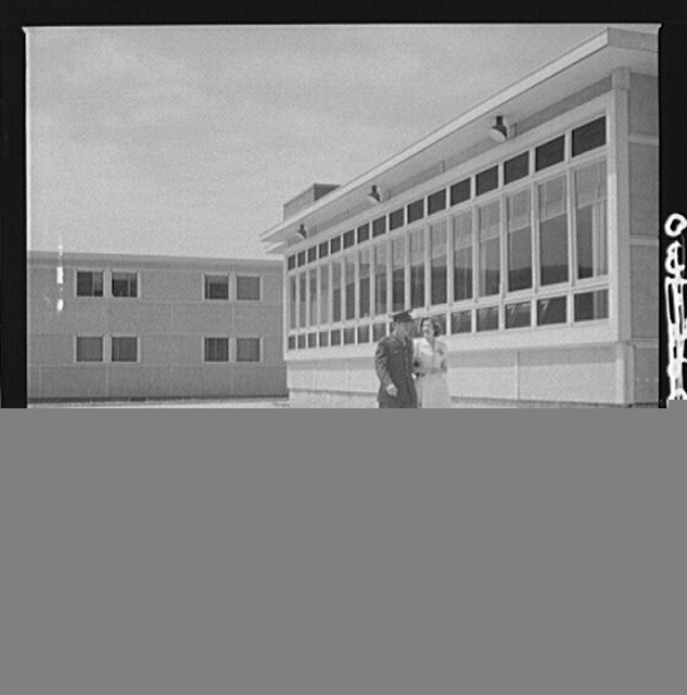 Arlington Farms, Arlington, Virginia. Rear view of Idaho Hall, a residence for